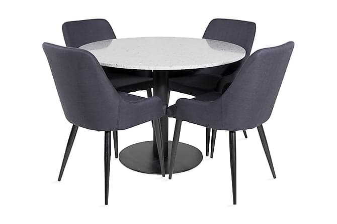 Valera spisebord 106 cm med 4 Ridones Spisebordsstol
