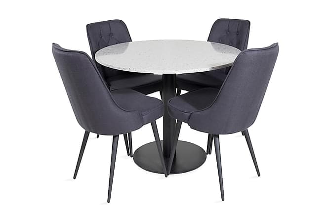 Valera Spisebord 106 cm med 4 Valera Spisebordsstol