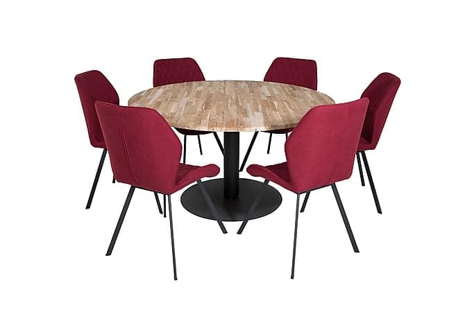 Kimberlee Bord 140 cm med 6 Sumoas Spisestoler