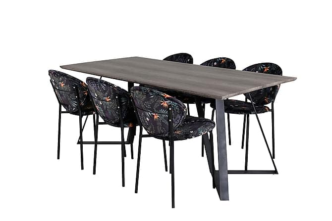 Malvina Spisebord 180 cm med 6 Moncoll Spisebordsstol