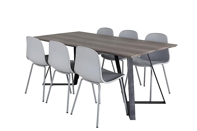 Malvina Spisebord 180 cm med 6 Kullersbro Spisebordsstol