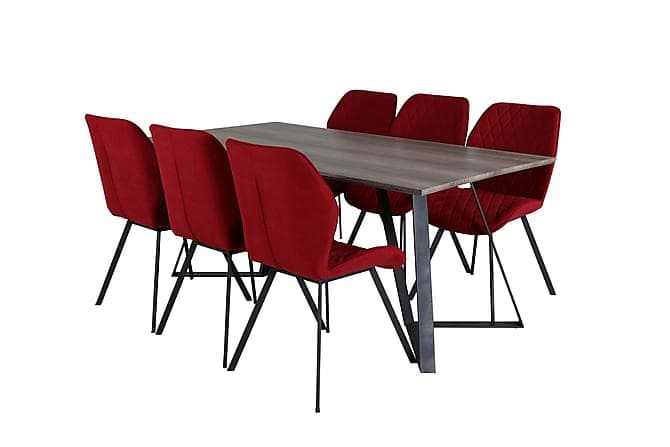 Malvina Spisebord 180 cm med 6 Sumoas Spisebordsstol