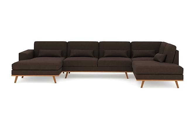 Copenhagen U-Sofa Hojre Brun