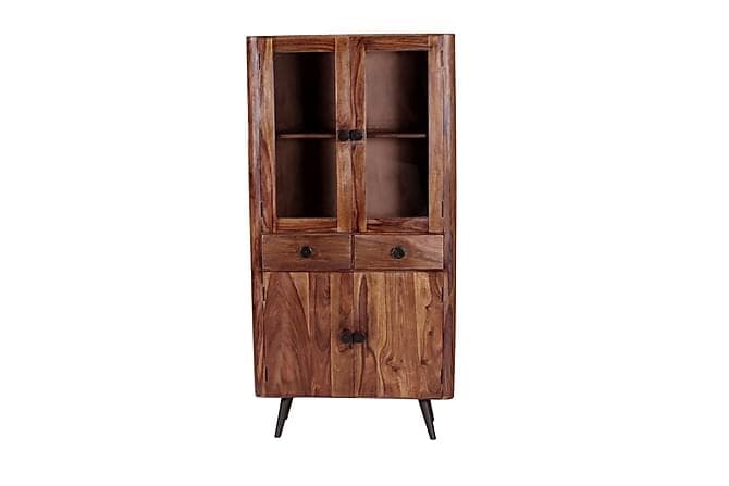 LEPPIA Skap Tre/Natur/Svart 90