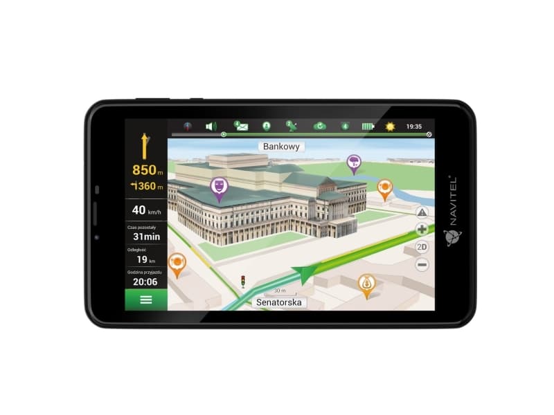 Navitel T757 LTE, Engelska, Polska, Gata, Intern, Albanien, Andorra, Kroatien, Danmark, Storbritannien, intern lagring, 2D/3D