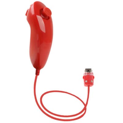 Wii Kontroll - / Joystick - Nunchuck Handkontroll - Röd