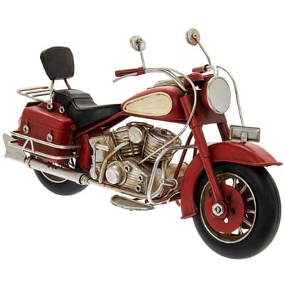 Exklusiv Vintage Tin Motorcykel - 27cm