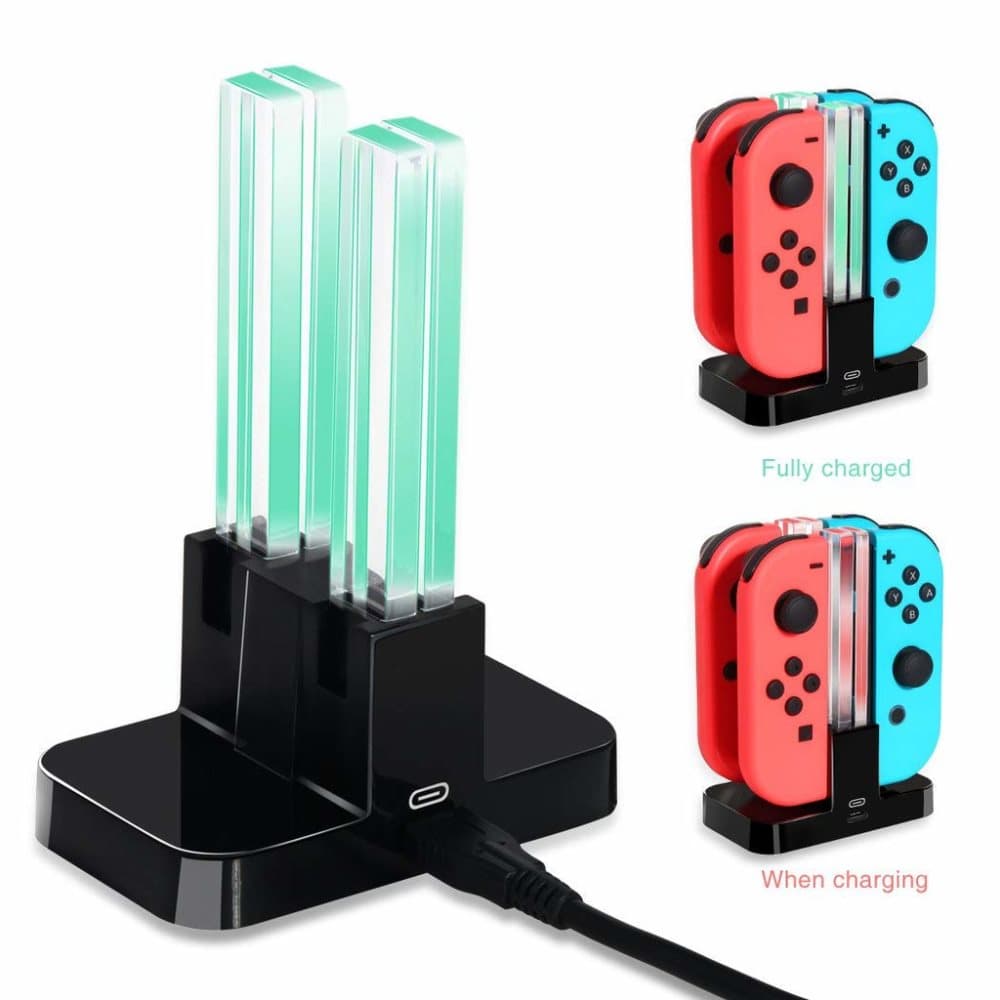 Opladningsstation til Nintendo Switch - kontrol DOBE