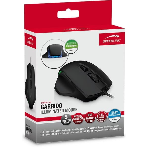 SpeedLink - Garrido Illuminated Gaming Mouse. Black.