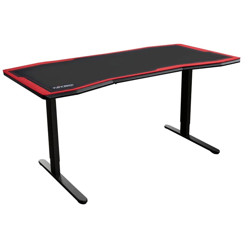 Nitro-Concepts DESK D16M 1600x800 Carbon Red - Manually height adjustable