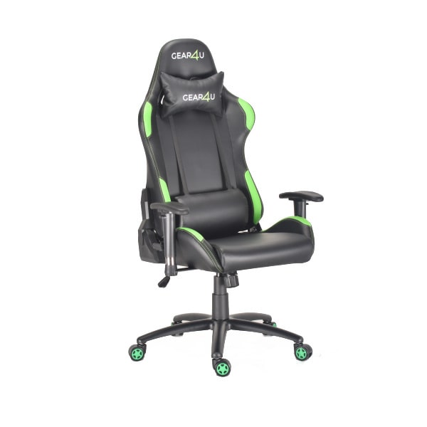 GEAR4U Elite Pro Gaming stol. SortGrøn. GEAR4U Elite Pro Gaming stol. SortGrøn.