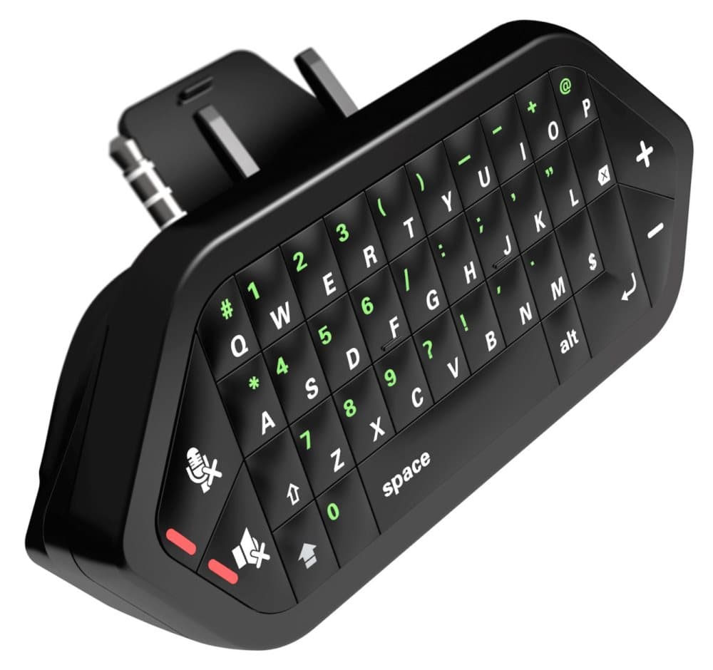 Trådløst Bluetooth Chatpad-tastatur til Xbox One-controllere - Sort