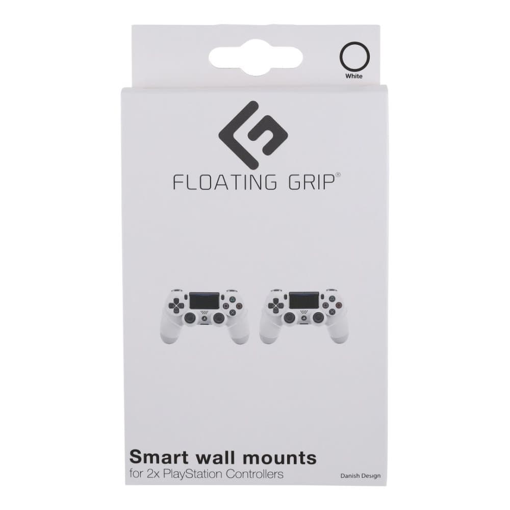 Floating Grip 2x PS controller wall mounts White