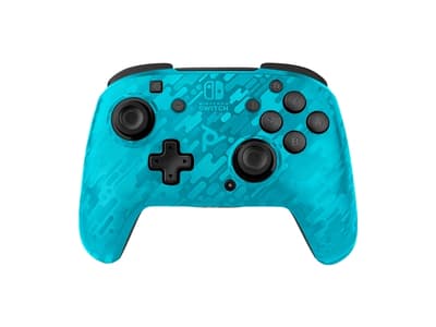 PDP Faceoff Deluxe, Gamepad, Nintendo Switch, Analog/digital, Trådløs, 10 m, Svart, Blå