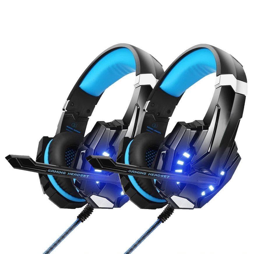 2pack Gaming headset hörlurar C4U® G9000 för PS5 - PS4 - Pro