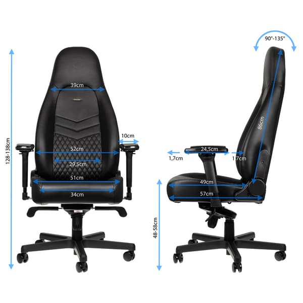 noblechairs ICON Series Real Leather, black