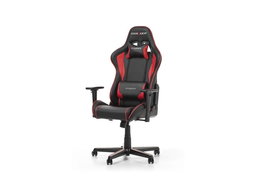 DXRacer FORMULA F08-NR, Stoppad sits, Stoppat ryggstöd, Svart, Röd, Svart, Röd, Konstläder, Konstläder