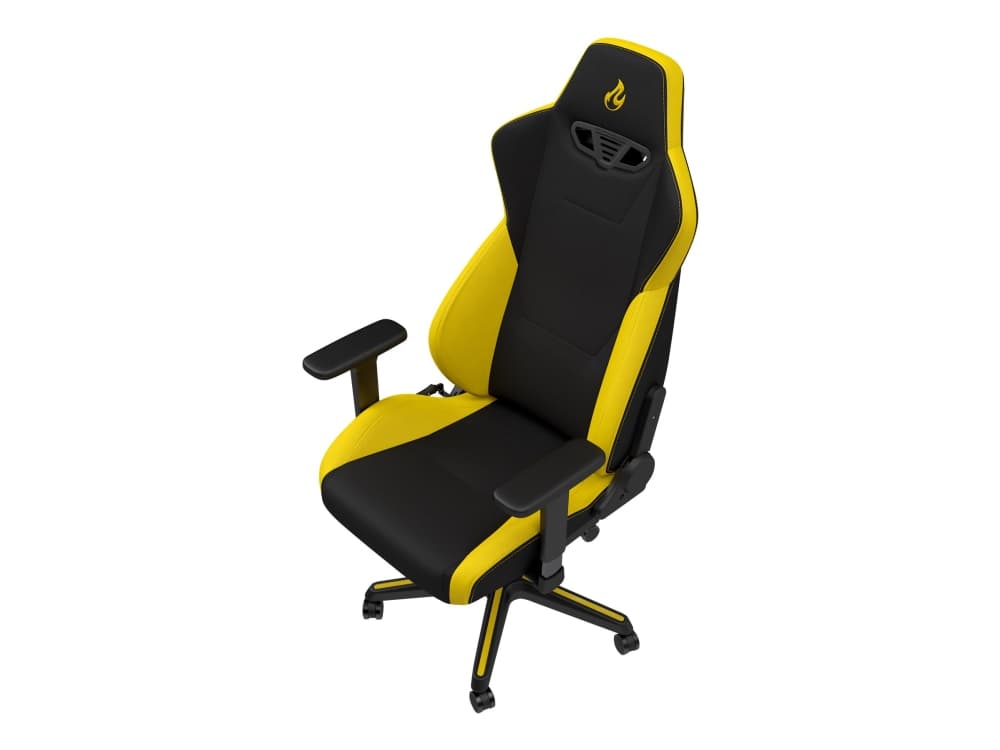 Nitro Concepts S300, PC-spelsstol, 135 kg, Nylon, Svart, Rostfritt stål, Svart, Gul