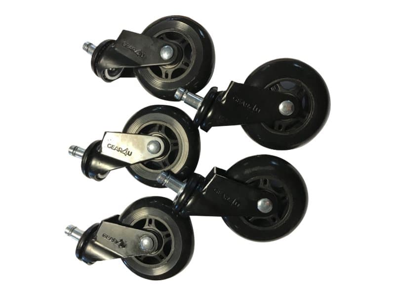 Gear4U G4U-RUSH-BK, Castor wheels, Gear4U, Gear4U Champion Gear4U Dominator Gear4U Elite, Black, Rubber