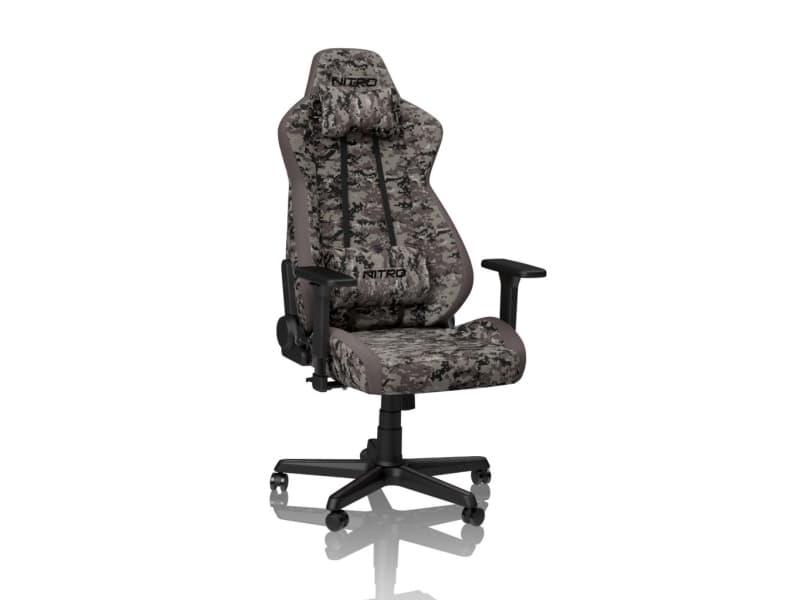 Nitro Concepts S300, Stoppad sits, Stoppat ryggstöd, Kamouflage, Kamouflage, Tyg, Skum, Tyg, Skum