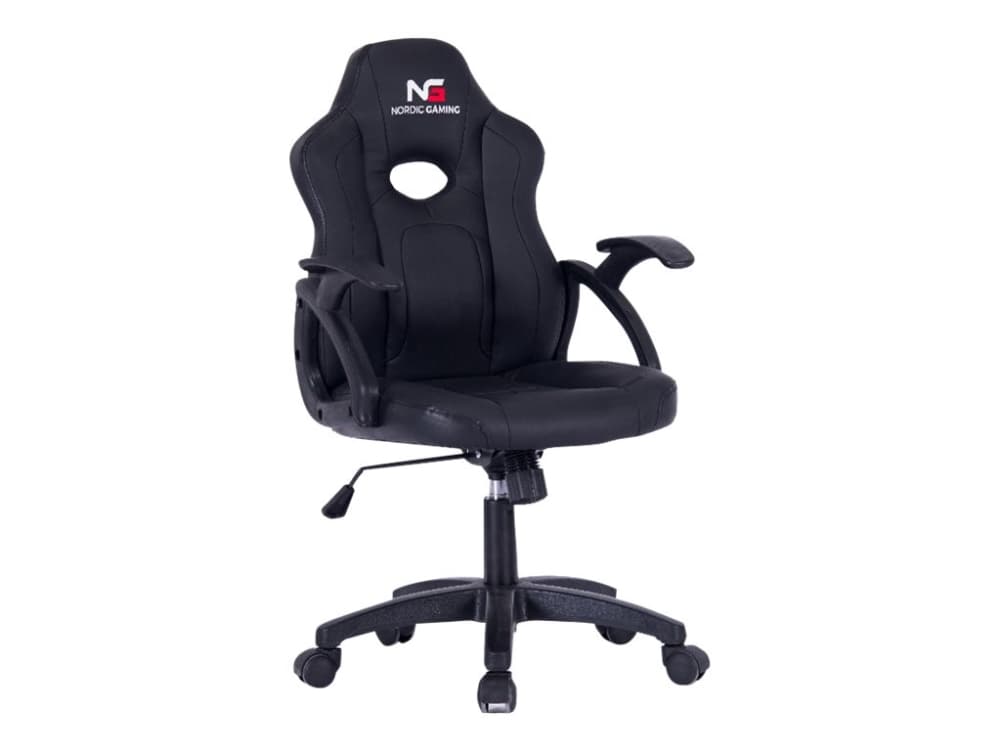 NGS Little Warrior, Stoppad sits, Stoppat ryggstöd, Svart, Nylon, Svart, Svart