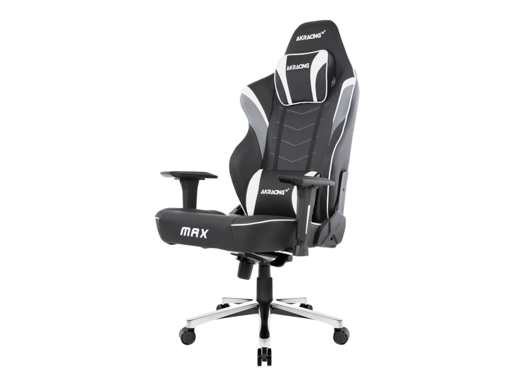 AKRacing Master Max, Padded seat, Padded backrest, Black, White, Black, White, Foam, Foam