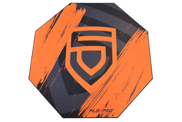 Florpad Penta, Chair mat, Svart, Grå, Orange, 1200 mm, 1200 mm, 4 mm, 2,2 kg