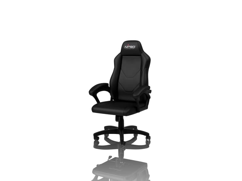 Nitro Concepts C100, PC-spelsstol, PC, 120 kg, Stoppad sits, Stoppat ryggstöd, Svart