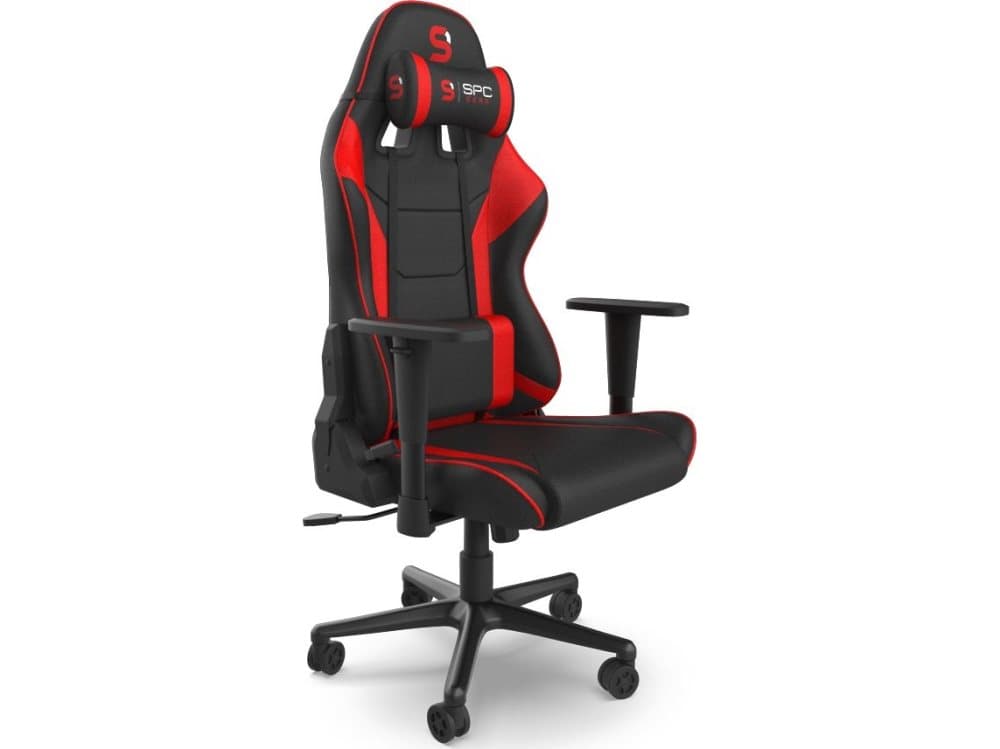 SPC Gear SR300F V2 RD PC gamingstol Polstret sæde Sort, Rød