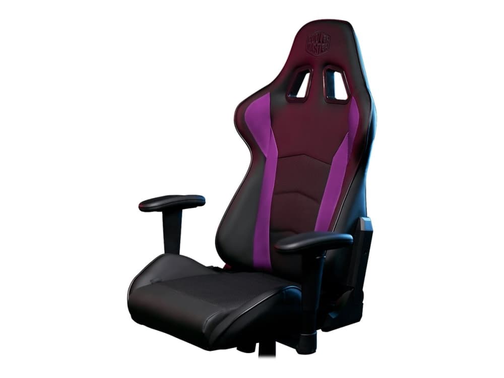 Cooler Master Caliber R1, PC-spelsstol, Universal, Svart, Svart, Läder, Svart, Lila