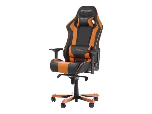 DXRacer KING K06-NO, Stoppad sits, Stoppat ryggstöd, Svart, Orange, Svart, Orange, Konstläder, PVC, Konstläder, Polyvinylklorid (PVC)