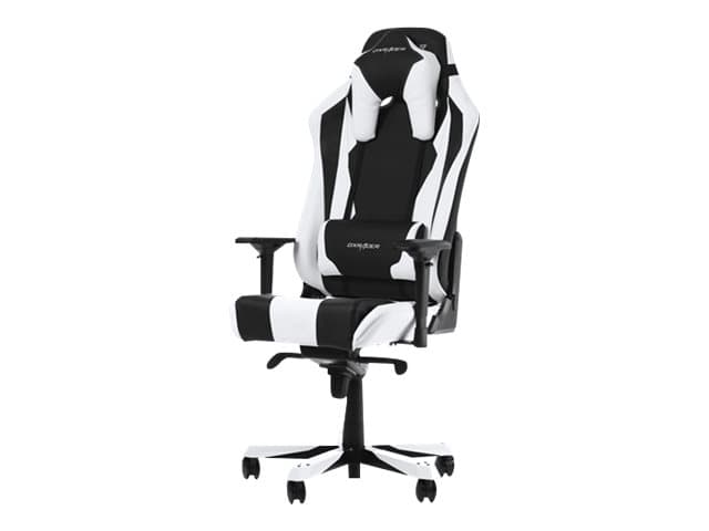 DXRacer GC-S28-NW-J4, Stoppad sits, Stoppat ryggstöd, Svart, Vit, Svart, Vit, Konstläder, PVC, Konstläder, Polyvinylklorid (PVC)