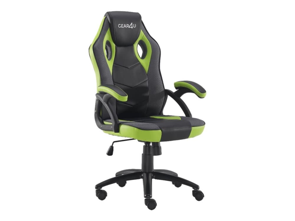 Gear4U Rook, PC-spelsstol, PC, 150 kg, Stoppad sits, Stoppat ryggstöd, Svart