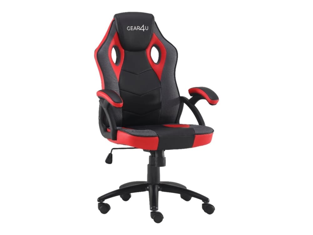 Gear4U Rook, PC-spelsstol, PC, 150 kg, Stoppad sits, Stoppat ryggstöd, Svart