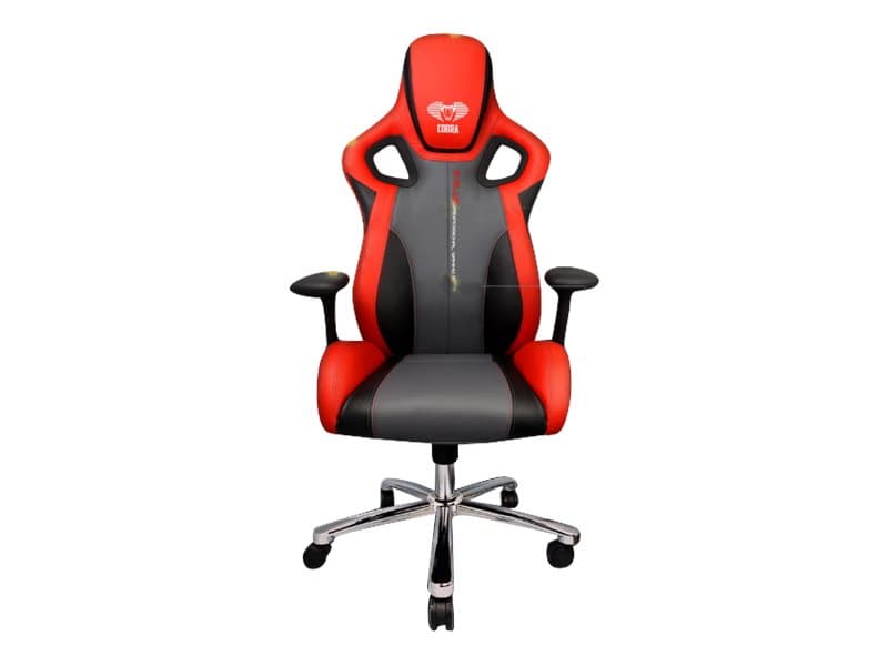 E-blue Cobra - X, PC-spelsstol, Rostfritt stål, Stål, Svart, Grå, Röd, Konstläder, Svart, Grå, Röd
