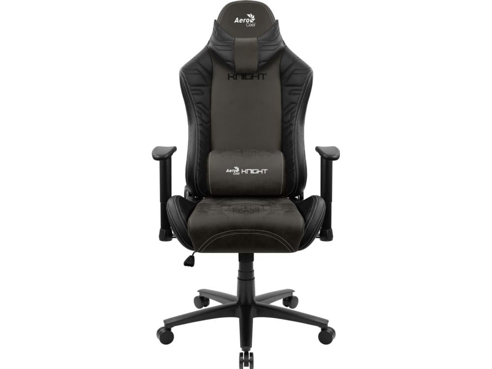 Aerocool KNIGHT AeroSuede, Universal spelstol, 150 kg, 125 kg, Nylon, Stål, Svart