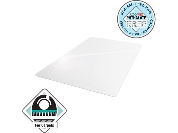 Staples FLOORTEX floor mat. Chair mat, antibacterial PVC, 120x150cm