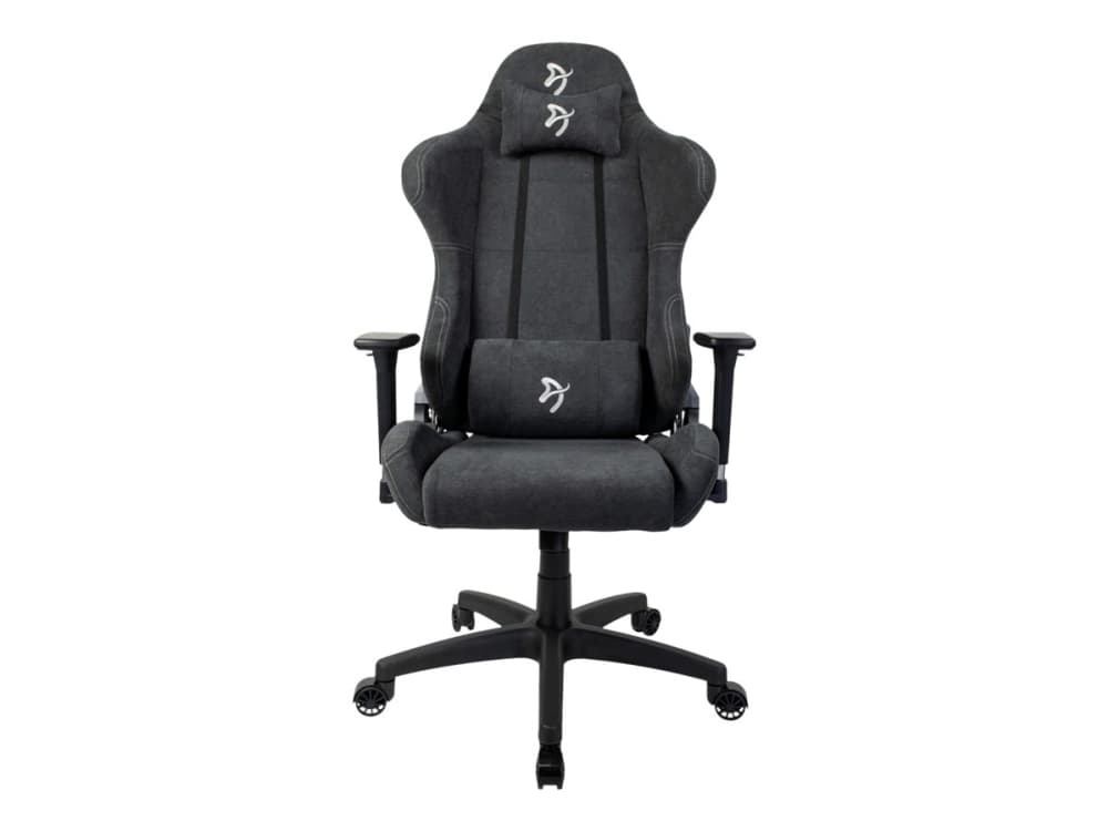 Arozzi Torretta Soft Fabric - Stol - ergonomisk - armstöd - vridbar - svängbar - textil - mörkgrå
