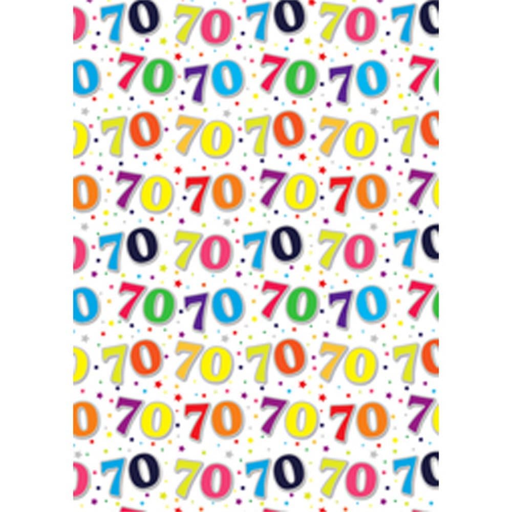 Simon Elvin 24 Sheets 70th Birthday Gift Wraps