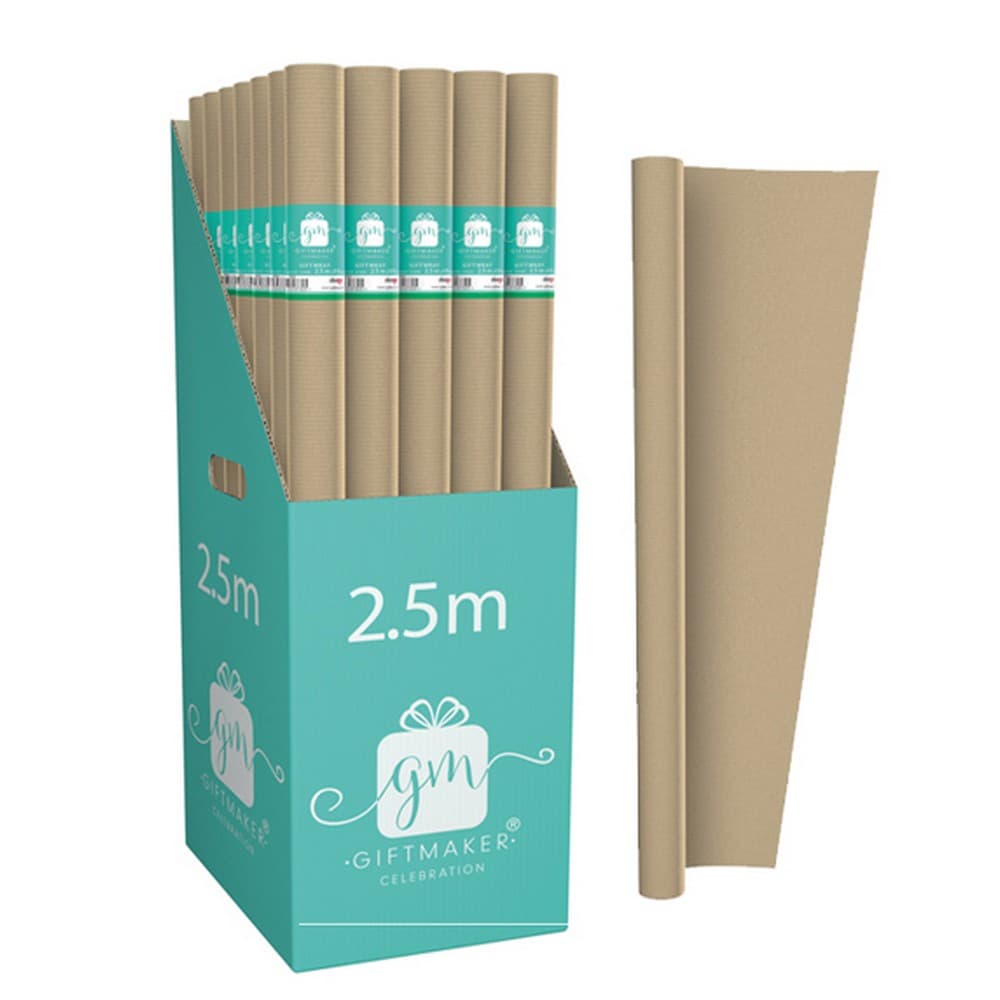 International Greetings Plain Kraft Wrapping Paper Rolls (Pack of 42)
