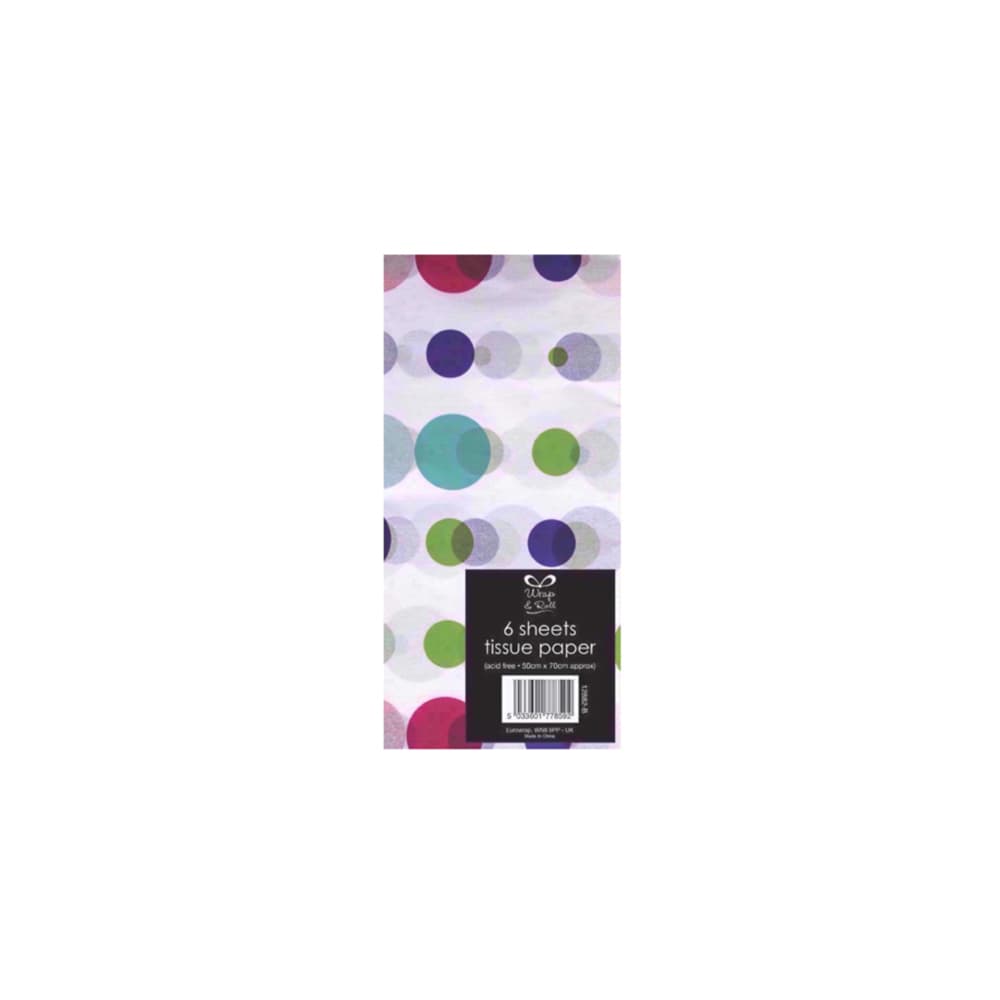 Eurowrap Spot Tissue Paper (Pack of 6)