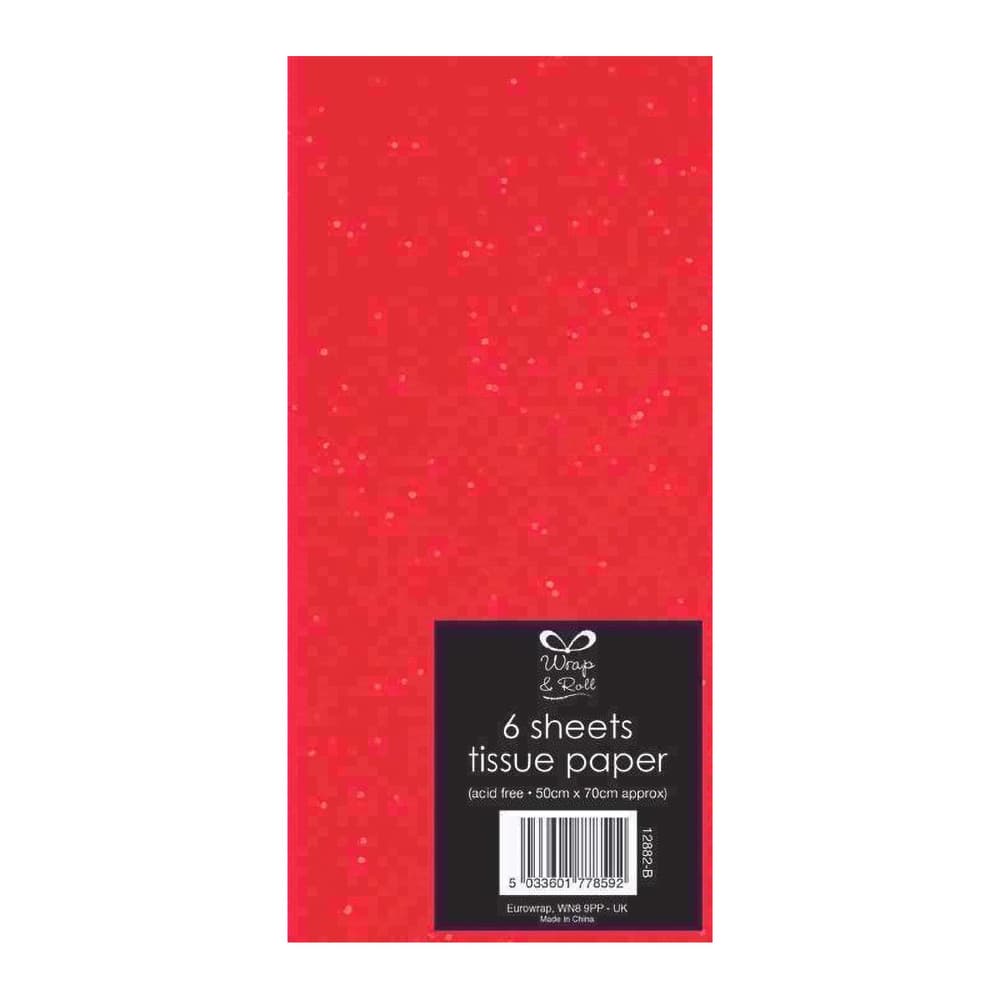 Eurowrap Glitter Tissue Paper (Pack of 6)