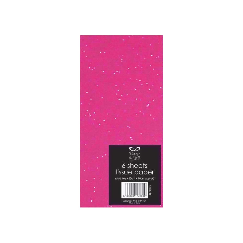 Eurowrap Glitter Tissue Paper (Pack of 6)
