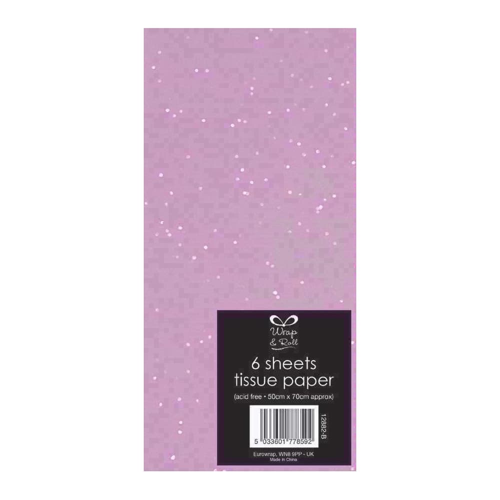 Eurowrap Glitter Tissue Paper (Pack of 6)