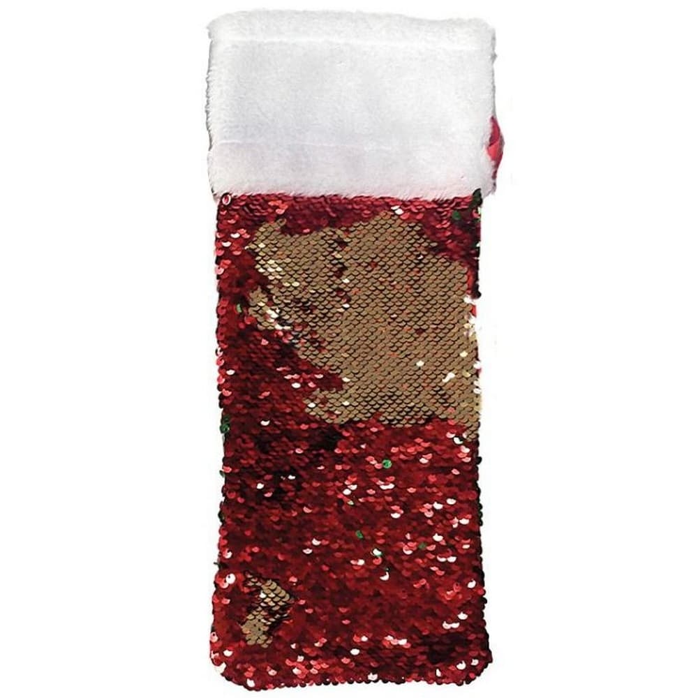 Christmas Shop Reversible Sequin Bottle Gift Bag