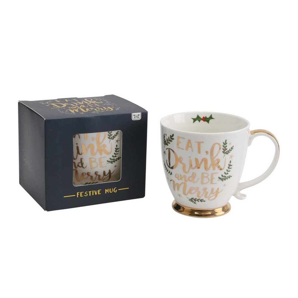 CGB Giftware Christmas Eat Drink and Be Merry Mug