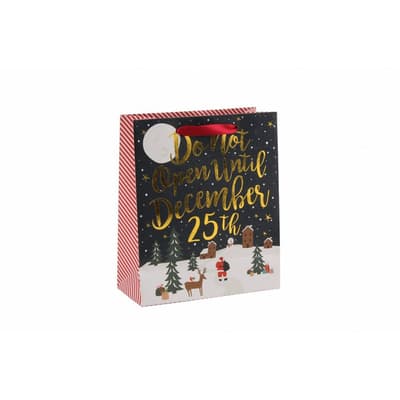 CGB Giftware Do Not Open Until 25th December Christmas Medium Gift Bag