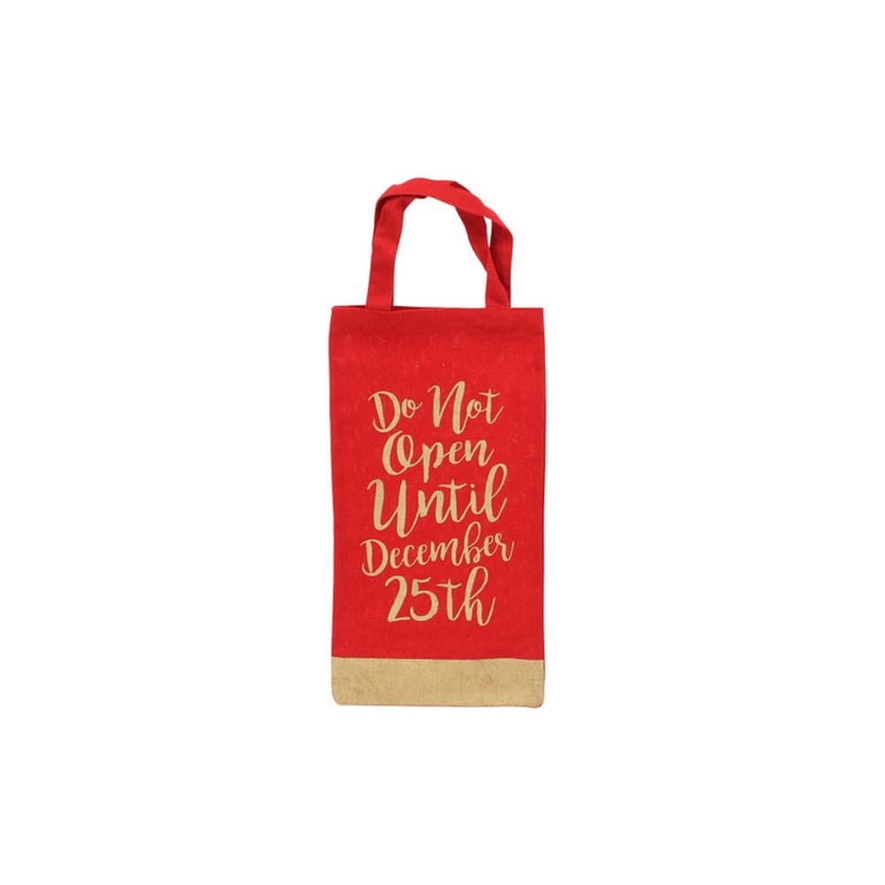CGB Giftware Christmas Do Not Open Glitter Bottle Bag