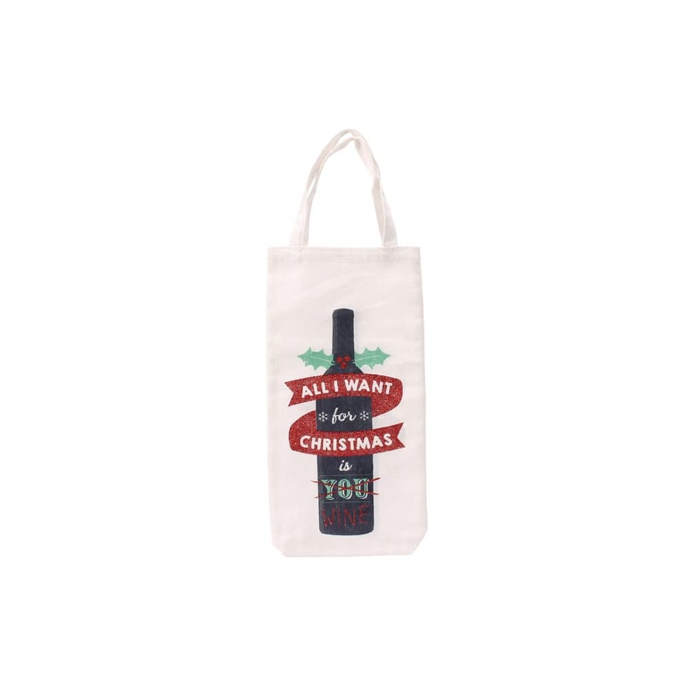 Joy To The World All I Want For Christmas Bottle Bag