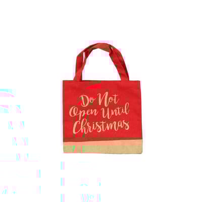 CGB Giftware Christmas Do Not Open Glitter Gift Bag